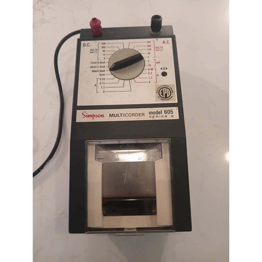 Simpson Multicorder Multimeter Model 605 Series 2 - AC/DC Believed To Work